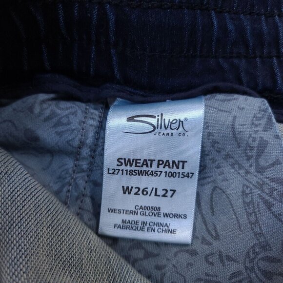 Silver Jeans Womens Joga Sweat Pants Size 26 Dark Denim Jegging Jeans - Picture 7 of 8